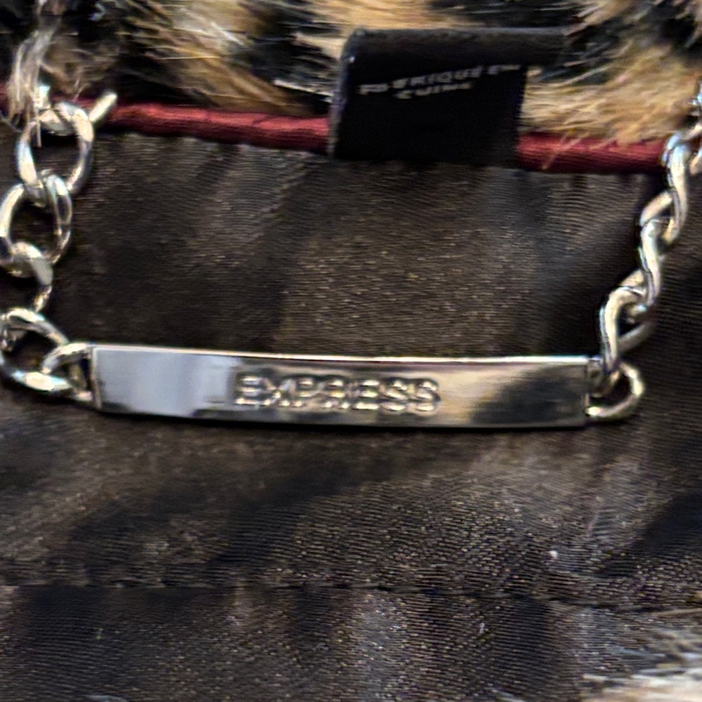 Express Leopard Print Teddy Jacket Size Small - image 2